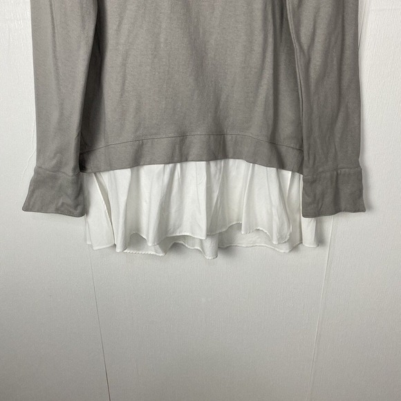Anthropologie Eri + Ali NWT Taupe Long Sleeve Cotton Blouse Size Small. - Picture 3 of 11